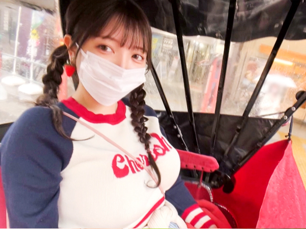 【爆乳美少女の浅草冒険】Hカップのデカ乳娘がノーブラで街歩き！ホテルで敏感マ●コを責められ、ビチョビチョに濡れちゃうエロ旅♥︎